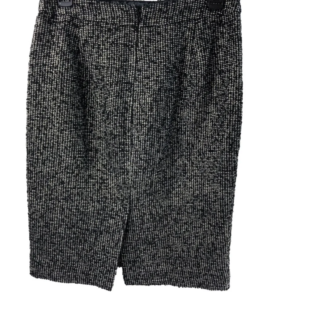 Vtg Y2K J.Crew Silk Blend Tweed Pencil Skirt Sz 2 Knee Length Corpcore Classic